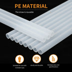 Reusable Straw with Cleaning Brush Plastic Replacement Straw Compatible with Stanley 40 oz 30 oz Cup Tumbler