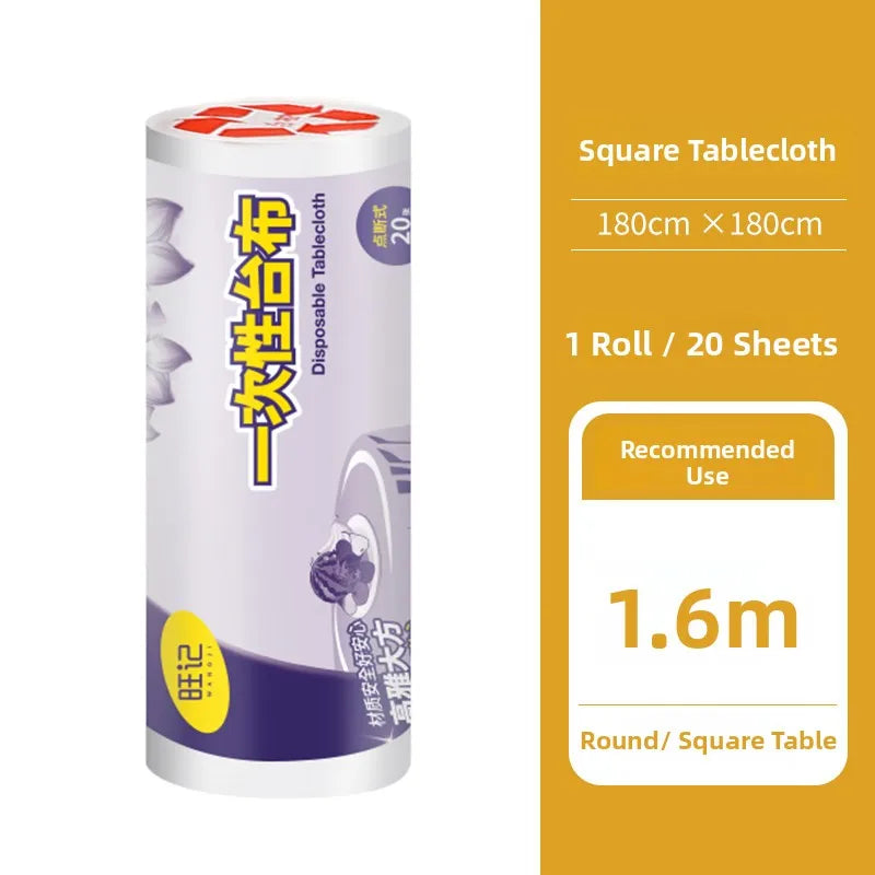 Disposable Plastic Tablecloth Thiened Waterproof Transparent Small Dining Cloth Home Use round Rectangle Square Tablecloth