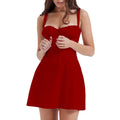 Corset Dress y2k Aesthetic Women Sexy Tie Up Sleeveless Fishbone Waist Bodycon Short Dresses Going Out Mini Dress Party Clubwear