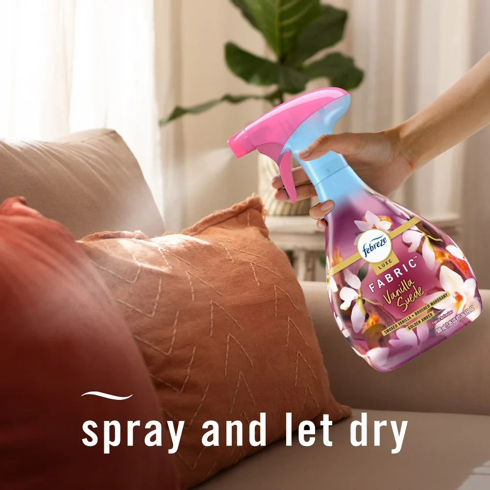 Fabric Refresher Spray Air Freshener Odor Eliminator for Home Vanilla Suede Scent 500ml