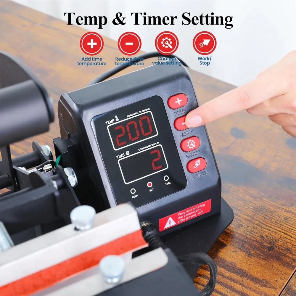 US Shipping Tumbler Heat Press Machine for 30oz 20oz 16oz Sublimation Tumblers Mugs Glass Jars Cans DIY Heat Transfer