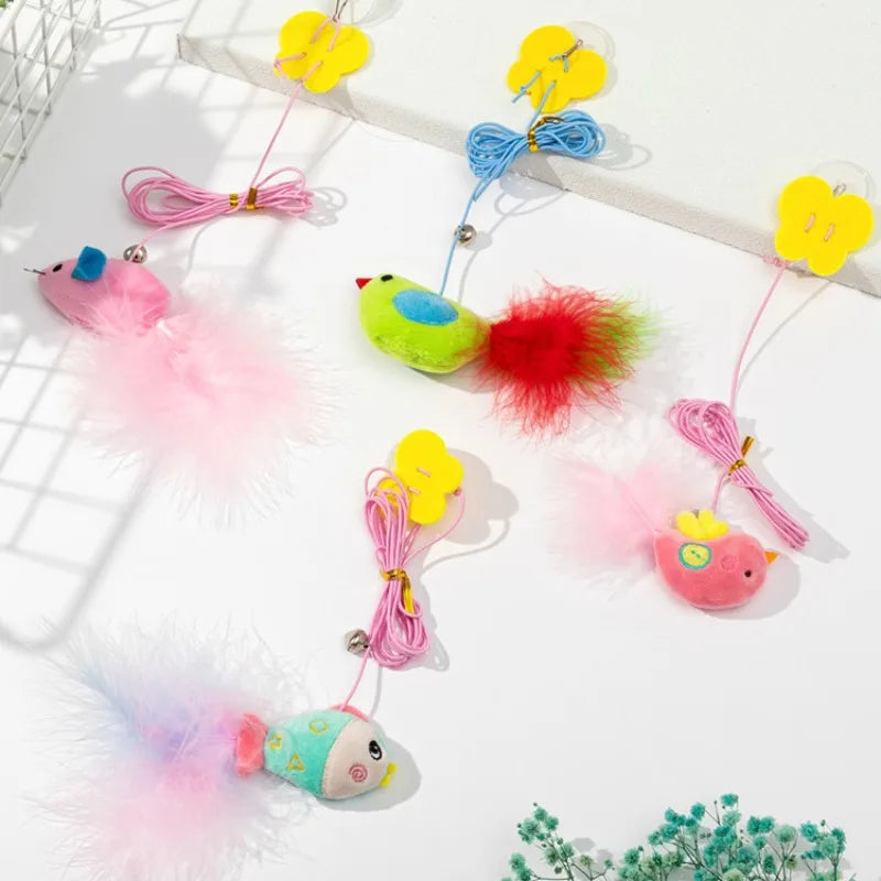 Interactive Cat Toy Hanging Simulation Cat Game Funny Self-hey Toys for Kitten Playing Teaser Wand Games Cat Supplies