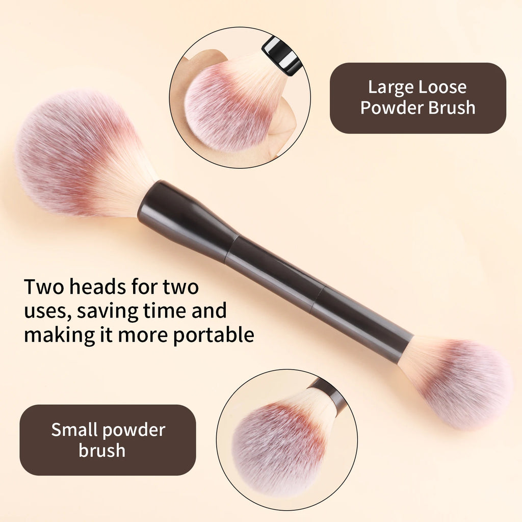 Professional 4Pcs Makeup Brush Set Angled Contour Large round Loose Powder Flame Blush Retractable Mushroom Beauty Tools