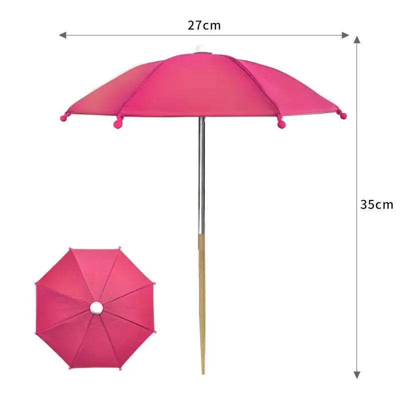 Round Garden Plant Umbrellas Adjustable Height Waterproof For Outdoor Courtyards Backyard Parasol Plant Sun Protecting