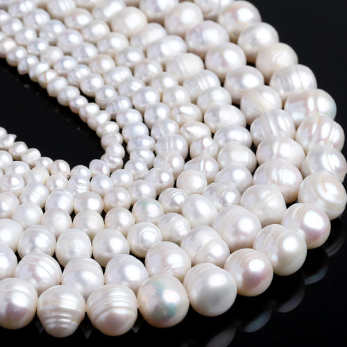 3-11mm White Natural Fresh Water Pearl Round Shape Loose Beads For Jewelry Making DIY Bracelets Necklaces Gifts Accessories