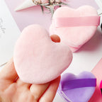 7Pcs Dual-use Makeup Powder Puff Super Soft Velvet Cosmetic Sponges Heart Shape Puffs For Contouring, Eye Corners Air Cushion