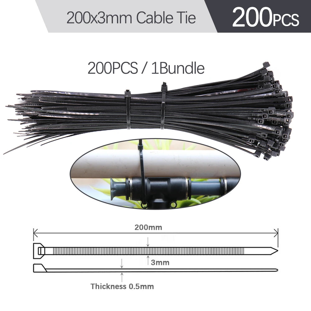3/8" 9/12mm Misting Cooling System 360° Free-Bend Nozzle Atomizer Sprayer PE Hose 80 Mesh Filter Garden Irrigation Watering Kit