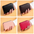 Card Holder PU Credit Card Wallet With Zipper Coin Pocket Slim Credit Card Case Business Bank Credit Card Bag Male Coin Pouch
