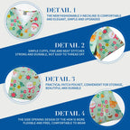 Christmas Print Scrubs Tops Women Short Sleeve V-neck Blouse Nurse Uniforms T-Shirt Medical Working Uniform Veterinary Workwear