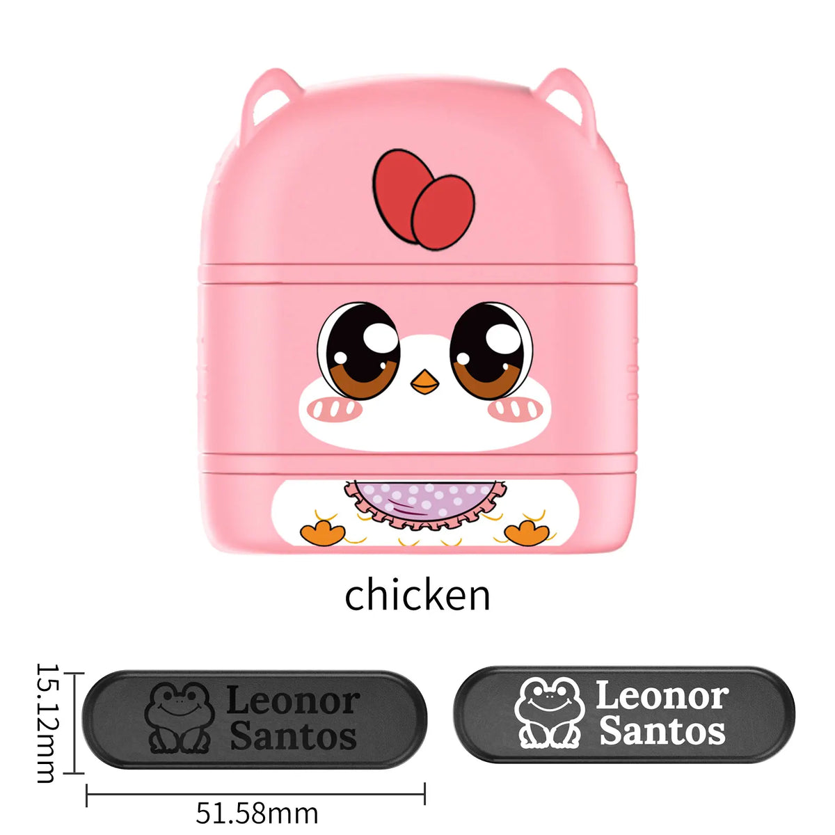 Children's Name Seal Custom Double -layer black and white ink Student's Stamp Kindergarten Clothes Waterproof Name StickerStamp