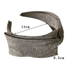 Korean Style Knit Headband Soft Knitting Cotton Makeup Hair Hoop Crumpled Texture Wide Bezel Ladies Hair Accessories