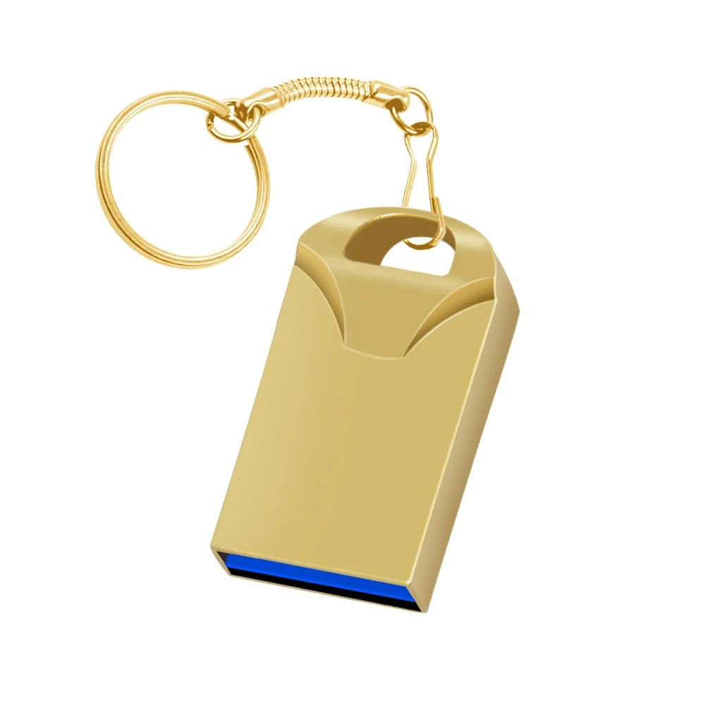 High Speed USB 3.0 Metal Flash Drive 16GB 32GB 64GB 128GB Pendrive Waterproof usb drive Pen Mini memory Sticks with key ring