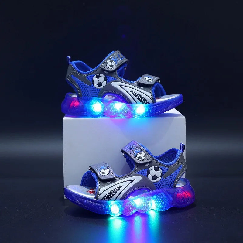 Summer Sandals New Sport Comfort Child Shoes Anti Slip Breathable Soft Light Up Boy Shoes Fashion Beach Casual Sandals Босоножки