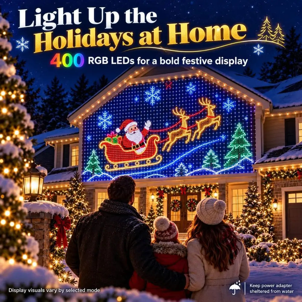 DIY Pixel Light Show Smart Animated Christmas Tree Lights USB Powered with Star Topper LED String Lights Waterfall Lights