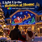 DIY Pixel Light Show Smart Animated Christmas Tree Lights USB Powered with Star Topper LED String Lights Waterfall Lights