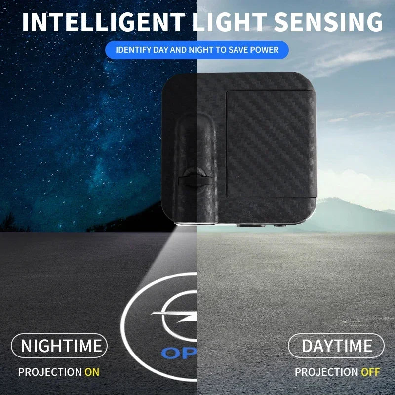 LED Car Welcome Light with car Logo Projector Easy Installation Fit Opel Astra Antara ‌Zafira Tigra Rocks Mokka-e Corsa Insignia
