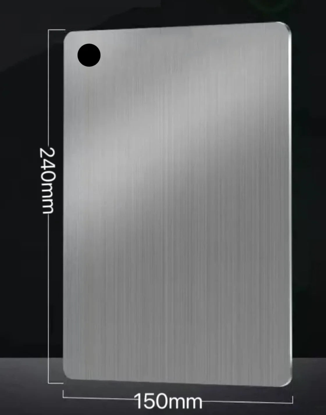 WXCOO 5 Sizes Household Kitchen Boards Thickened Stainless Steel Cutting Board Kitchen Fruit Vegetable Kneading Dough Board