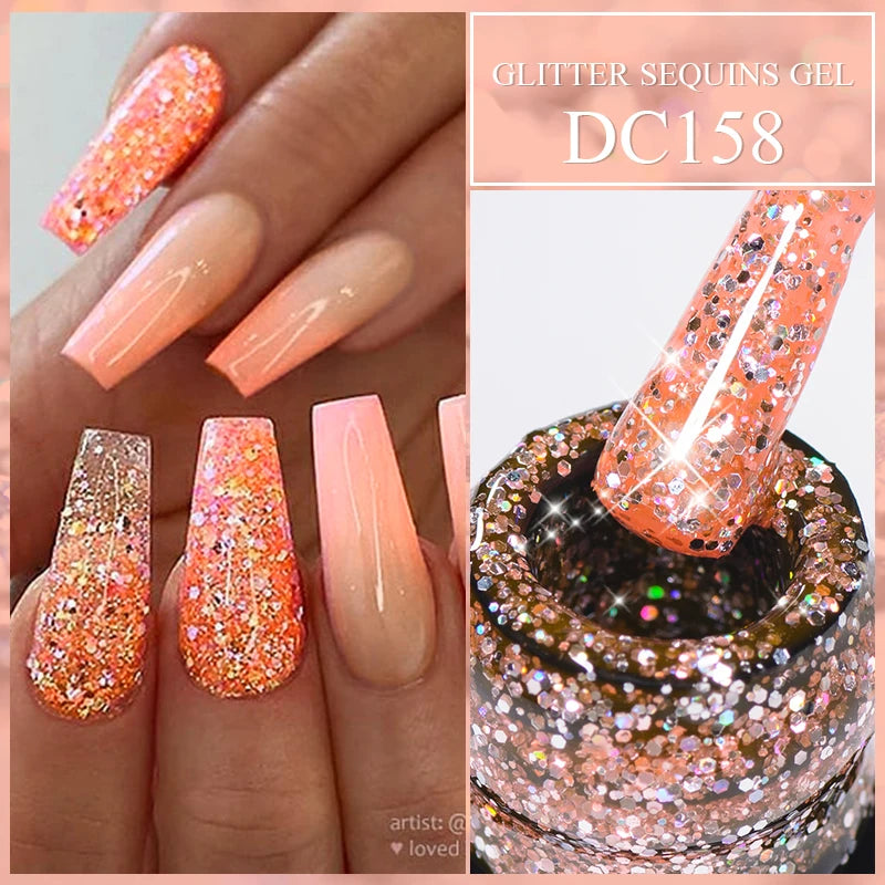 Mtssii 7ML Colorful Reflective Gel Nail Polish Glitter Sparkling Flash Glitter Gel Polish Semi Permanent Varnish Soak Off Nails