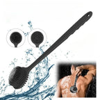 Soft Silicone Body Scrubber Back Brush Bath Shower Brush with Handle Exfoliating Back Scrub Skin Massager Body Care Bath Supplie