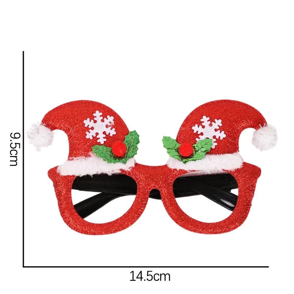 Christmas Glasses Santa Claus Xmas Tree Snowman Plastic Glasses Kid Gift Xmas Party Supplies Photo Props Christmas Decoration