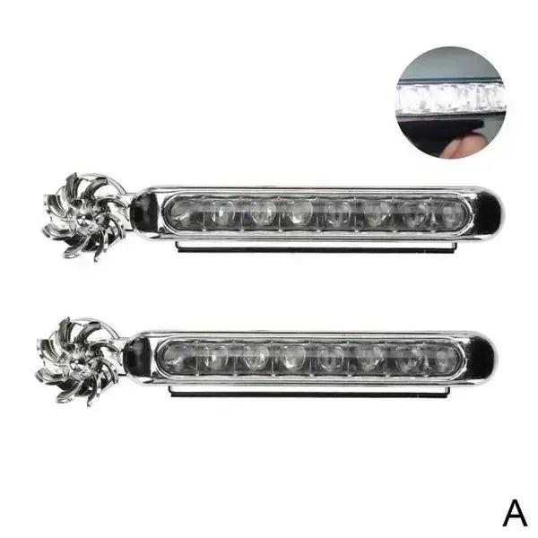 1/2Pcs Car LED DayTime Running Light Wind Powered LED Floodlights Auxiliary Lighting Motorcycle Lamp Automobile Day Headlight