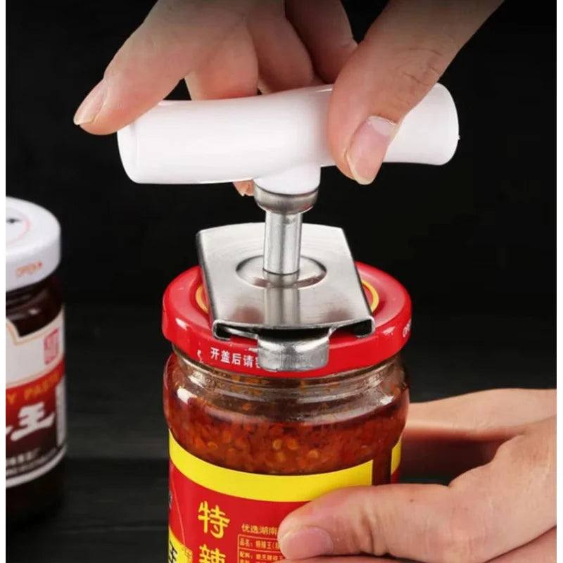 Adjustable Multi-function Bottle Cap Opener Stainless Steel Lids Off Jar Opener Labor-saving Screw Can Opener for Kitchen Gadget
