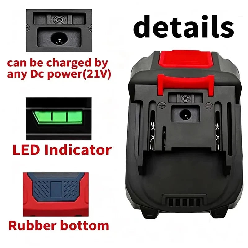 For Makita 18V-21V Makita Tool Lithium Battery 12.0Ah Fast Charging Safety Certified for Electric Drill/Driver Tools