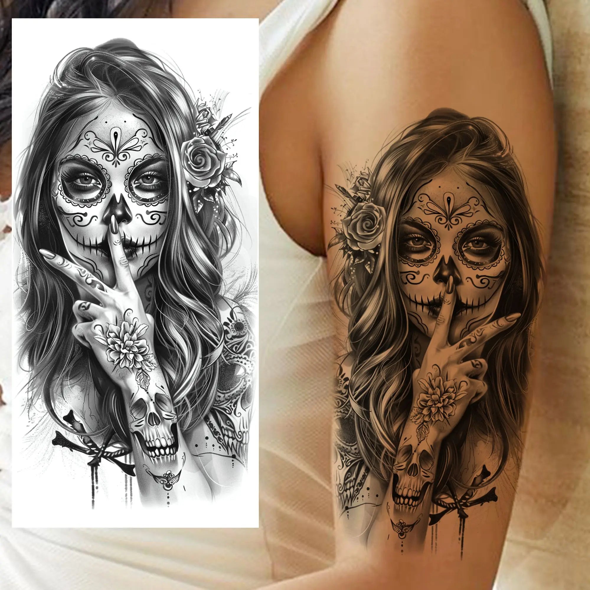 1 Sheet Joker Bad Guy Gangster Temporary Tattoos For Men Women Realistic Fake Tattoos Waterproof Long Lasting Arm Tatoo Stickers