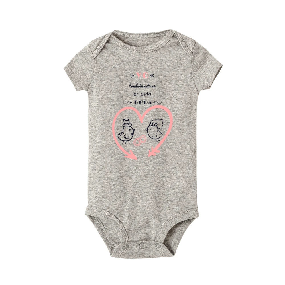 I Was Also At This Wedding Printed Baby Bodysuit Funny Infant Wedding Outfit Newborn Short Sleeve Romper Cute Toddler Jumpsuit
