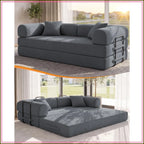 79" Boneless Convertible Futon Sleeper Sofa Bed for Living Room
