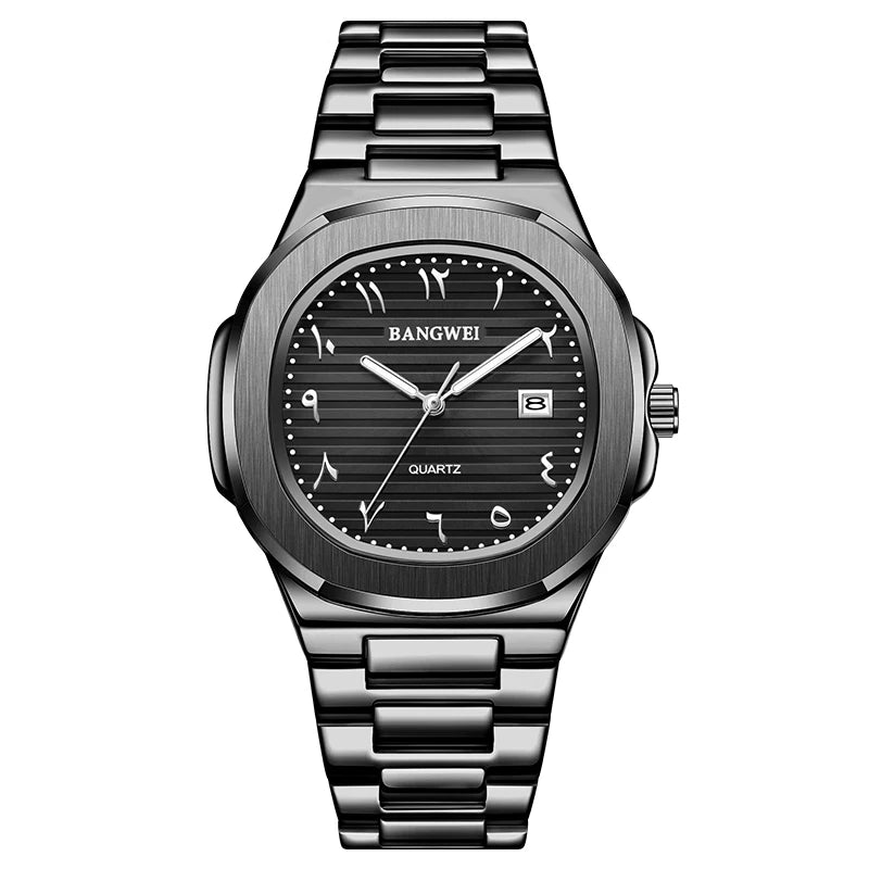 LIGE New Fashion Date Couple Watches 30M Waterproof Luminous Valentine's Day Gift Stainless Steel Watch Men Women Quartz Watch