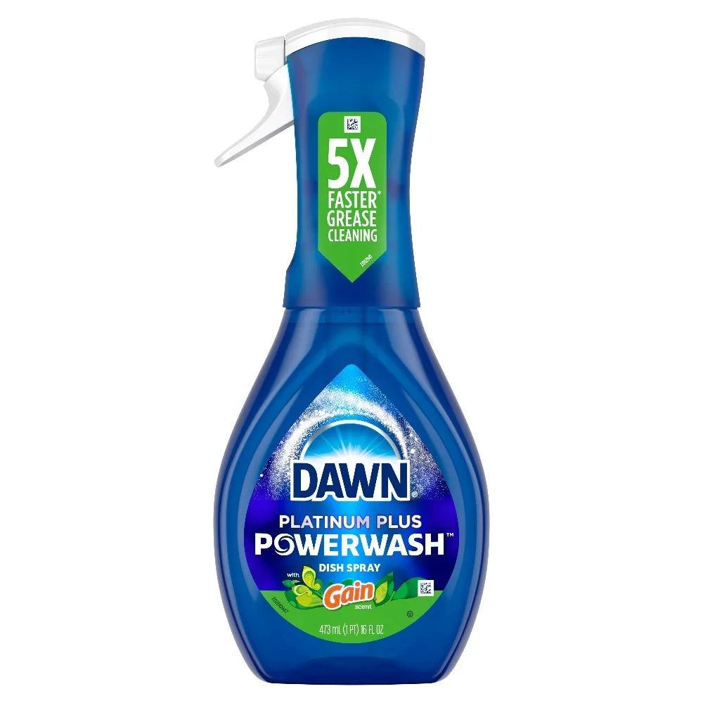 Dawn Gain Original Dish Soap Spray Dishwashing Liquid | 5X Fast Cleaning With 3 Extra Boosters | No Pre-Rinse, Instant Activated Suds | Multi-Use For Kitchen, Grill And Laundry