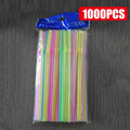 50-1000Pcs Multicolor Straw Drinking Kunststof Straws for Wedding Party Supplies Beverage Kitchen Cocktail Drinking Straws