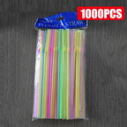 50-1000Pcs Multicolor Straw Drinking Kunststof Straws for Wedding Party Supplies Beverage Kitchen Cocktail Drinking Straws