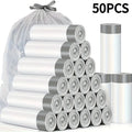 50-pack 4 gallon scented kitchen garbage bags – extra thick and leak-proof – fresh lemon scent – extra thick drawstring gar