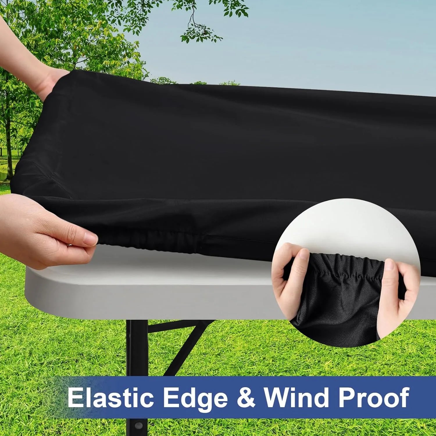Stretch Tablecloth Cover Washable Polyester Elastic Tablecloth Fits Table Protector Picnic Outdoor Party Wedding Table cloth