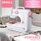 Electric Sewing Machine, Suitable for Beginners, Built-in 12 Stitches, Used for Manual Repair, Light and Fast Repair of Fabrics.