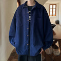 Fashion Lapel Button All-match Solid Shirts Coats Men's Clothing 2024 Spring New Loose Casual Long Sleeve Tops Korean Shirt