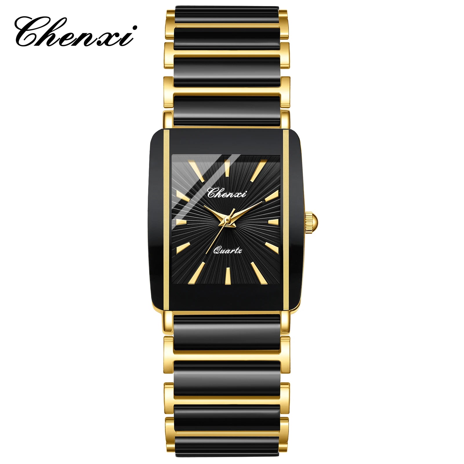 CHENXI Fashion Luxury Couple Watches Top Brand Men Women Quartz Wristwatch Lover Waterproof Stainless Steel Valentine Gift