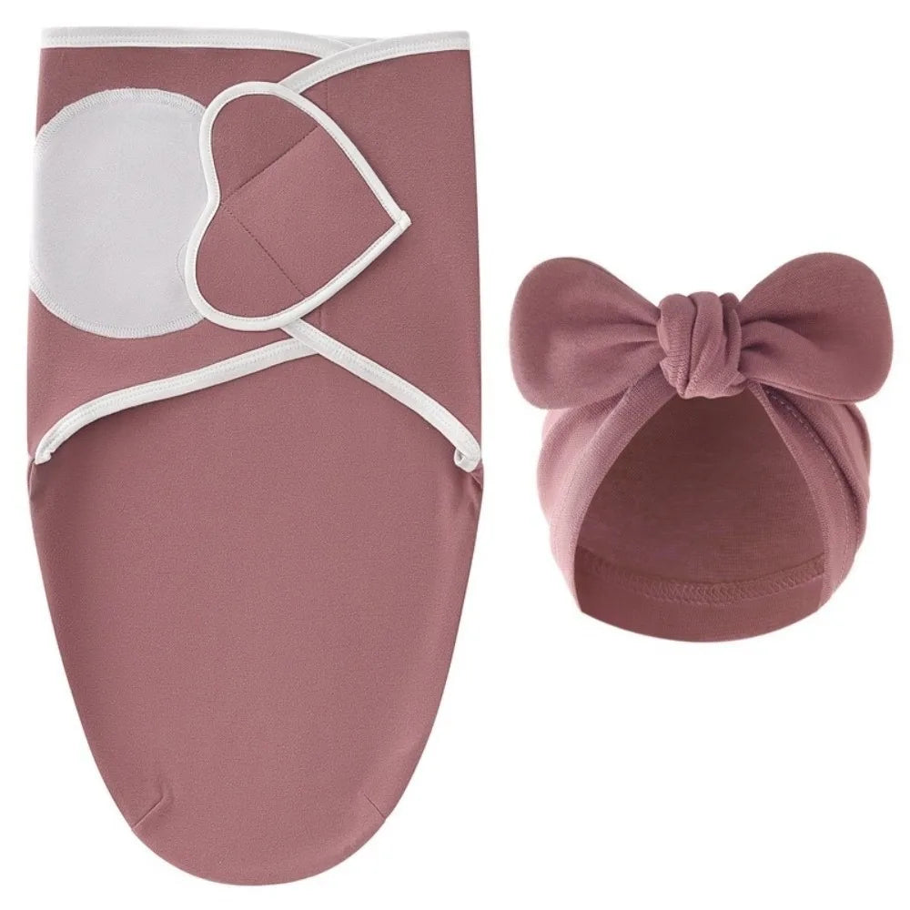 Bowknot Blanket Hat Set Flower Lightweight Material Newborn Photography Blanket Breathable Soft Fabric Infant Swaddle Blanket