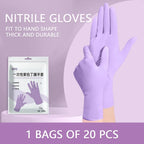 20-300pcs Nitrile Exam Gloves Disposable Purple Lilac Glove Food Grade Sterile Powder Free Protection Gloves for Cooking Clean