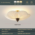 French Medieval Ceiling Lamp Cloth Lampshade Bedroom Plum Blossom Ceiling Lamp Wood American Retro Living Room Cloakroom Lamps