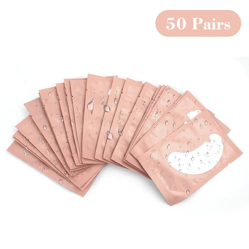 50Pairs U Eye Patches Eyelash Extension Under Eye Pads Makeup Lashes Patch Tip Stickers Pads For Eyelash Extension Supplies