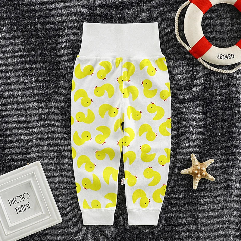 2023 Autumn Spring Newborn Baby Pants Girl Boy High waist Leggings Cotton Clothes Toddler Trousers Clothing Infant Kids PP Pants