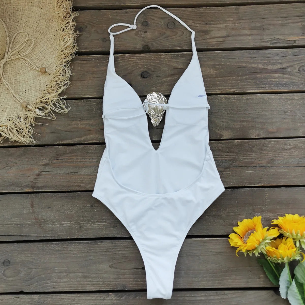 Sexy Deep V Neck Swimsuit With Skirt Women 2 Pcs Suits 2025  High Leg Backless Swimwear Fashion Female Holiday Beachwear Outfits