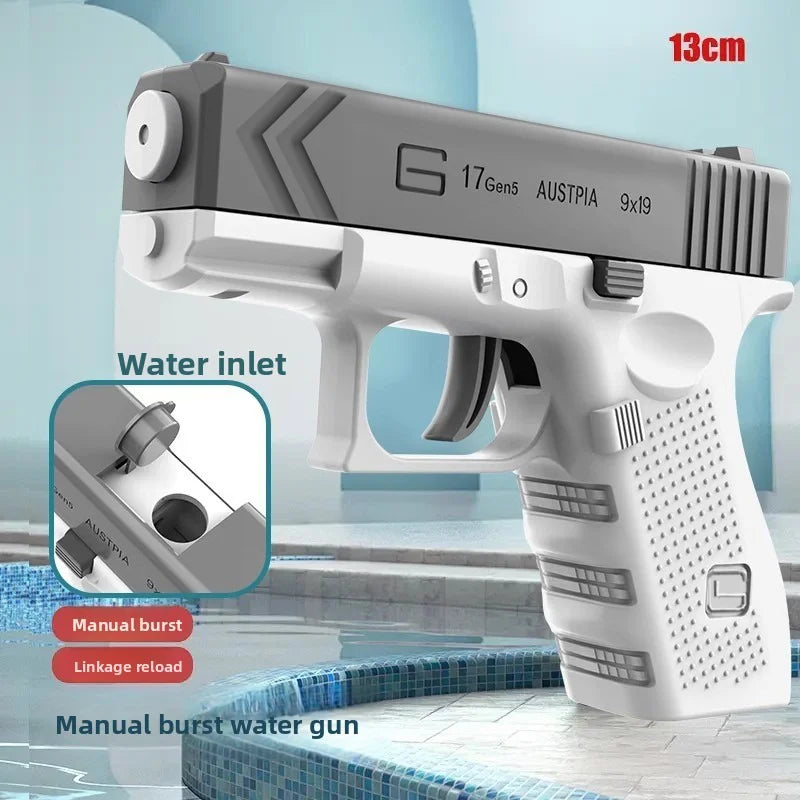 Electric Water Gun Rechargeable Automatic & Manual Spray Gun Capacity Range Up to 32 FT Range for Adults & Kids