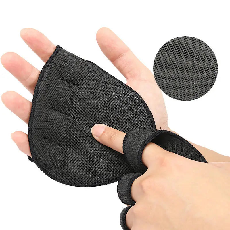 1Pair Weight Lifting Training Gloves Palm Protection Women Men Fitness Sports Gymnastics Grips Pull Ups Weightlifting Workout