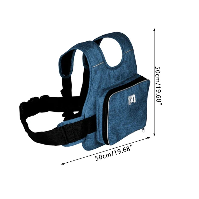 Universal Motorcycle Safety Belt for Kids with Storage Bag Rear Seat Grab Handle Strap Harness Adjustable Child Reflective Strip