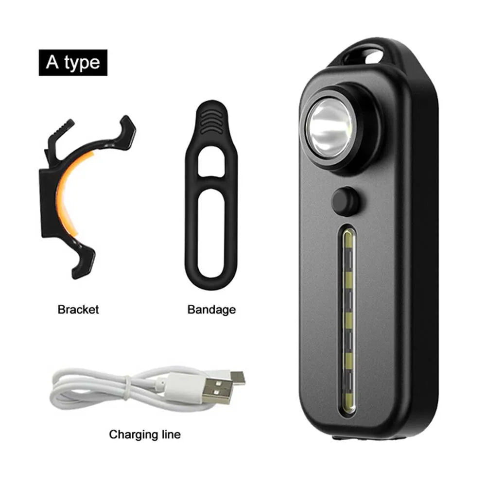LED Red Blue Shoulder Police Light with Clip USB Charging Flashing Warning Safety Flashlight Torch Bike Warn LANTERN Light