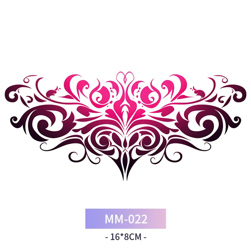 Sexy Succubus Tattoo Stickers Tatoo Waist Chest Woman Art Temporary Tattoos Waterproof Long-Lasting Fake Tattoos For Women